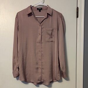Express Dusty Rose Button-Up Shirt